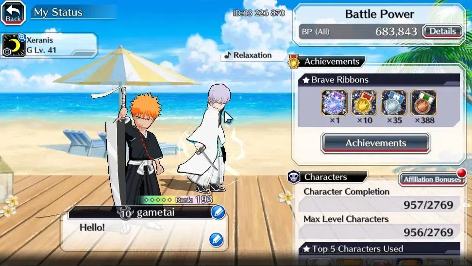 Bleach: Brave Souls Accounts High-End [GLOBAL]50K Orbs|DreamTim Ichigo,TYBW26 Yukio,Riruka,10th Aniv Ichigo,New Ver 2