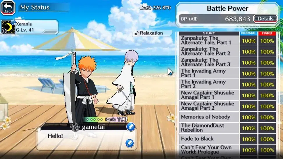 Bleach: Brave Souls Accounts High-End [GLOBAL]50K Orbs|DreamTim Ichigo,TYBW26 Yukio,Riruka,10th Aniv Ichigo,New Ver 6
