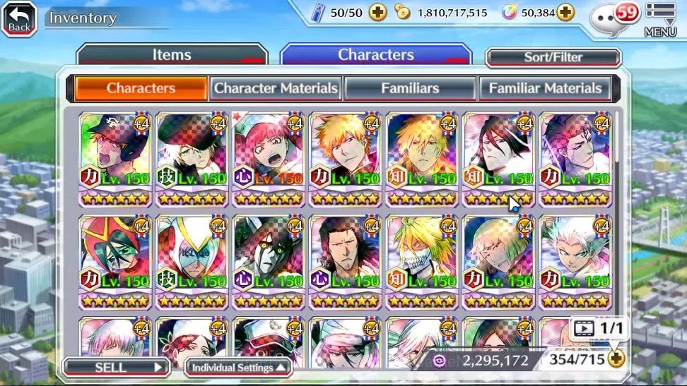 Bleach: Brave Souls Accounts High-End [GLOBAL]50K Orbs|DreamTim Ichigo,TYBW26 Yukio,Riruka,10th Aniv Ichigo,New Ver 9