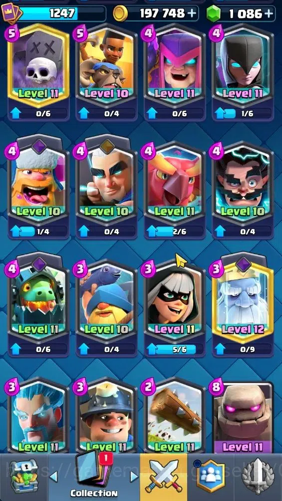 Clash Royale Accounts Lvl 1247|KTL 12|Trophy 7200|Card 120|Limited Skin| image 16