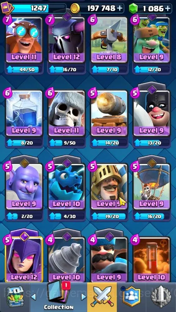 Clash Royale Accounts Lvl 1247|KTL 12|Trophy 7200|Card 120|Limited Skin| image 17