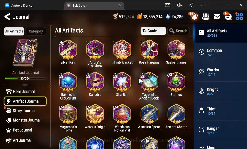 Epic Seven Accounts High-End Global Unverif|11 ML (Empryn Ilynav,Boss Arunka,PC Flan,etc)+AFSoak Flan,Yufine,Etc|PoH ON|24K 14