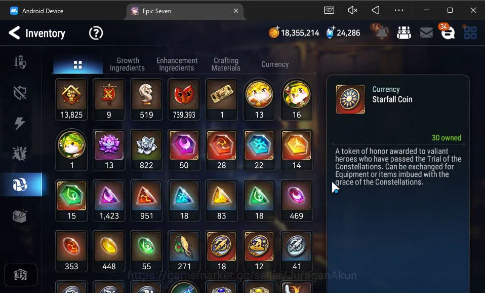 Epic Seven Accounts High-End Global Unverif|11 ML (Empryn Ilynav,Boss Arunka,PC Flan,etc)+AFSoak Flan,Yufine,Etc|PoH ON|24K 8