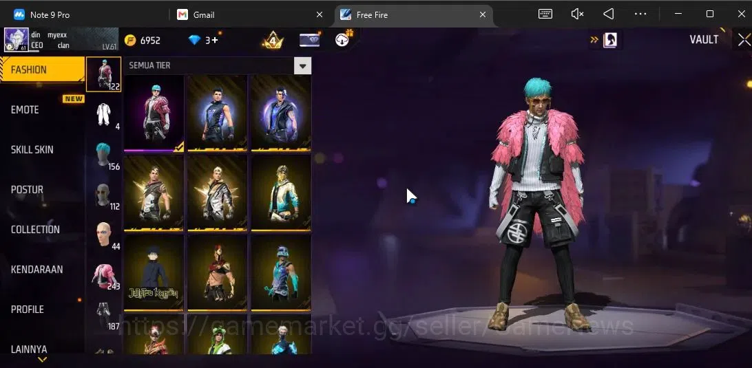 Free Fire Accounts Indonesia|M1887 Sterling Conqueror Lv5,Emerald P|A image 11