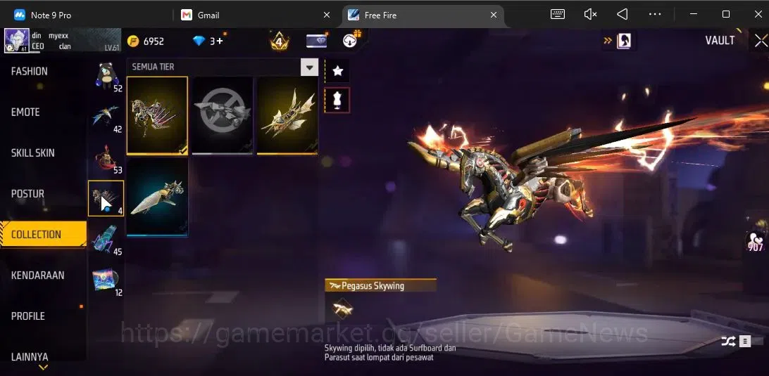 Free Fire Accounts Indonesia|M1887 Sterling Conqueror Lv5,Emerald P|A image 16