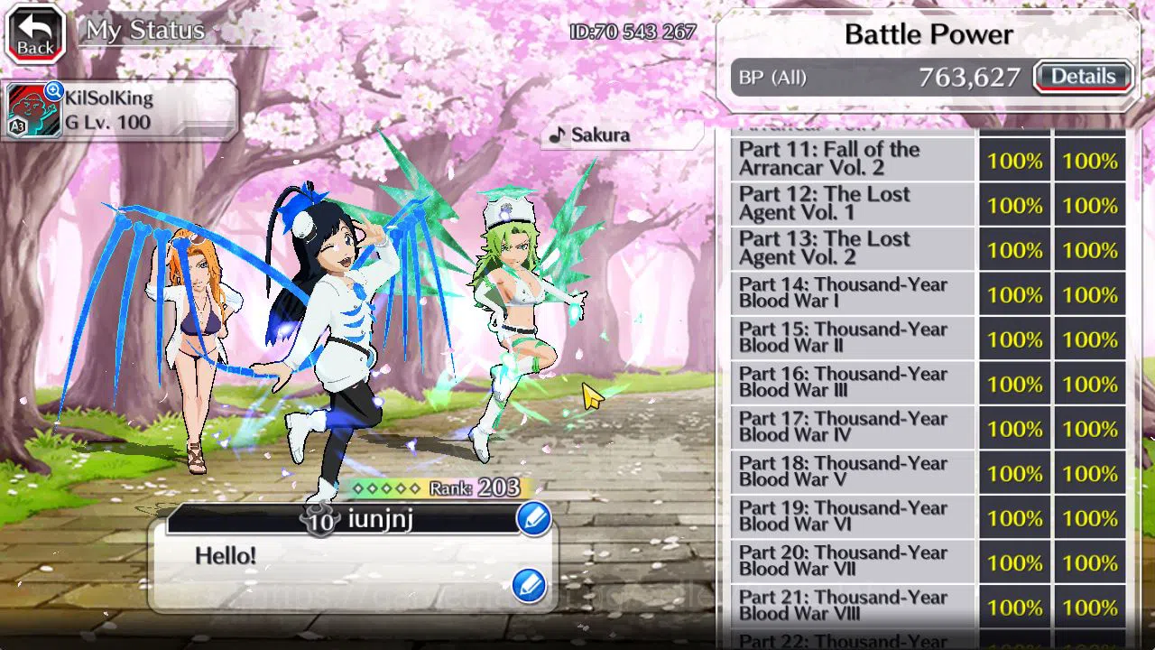 Bleach: Brave Souls Accounts [GLOBAL]52K Orb|TYBW26[Giselle,Candice],TYBW25[Ury image 19
