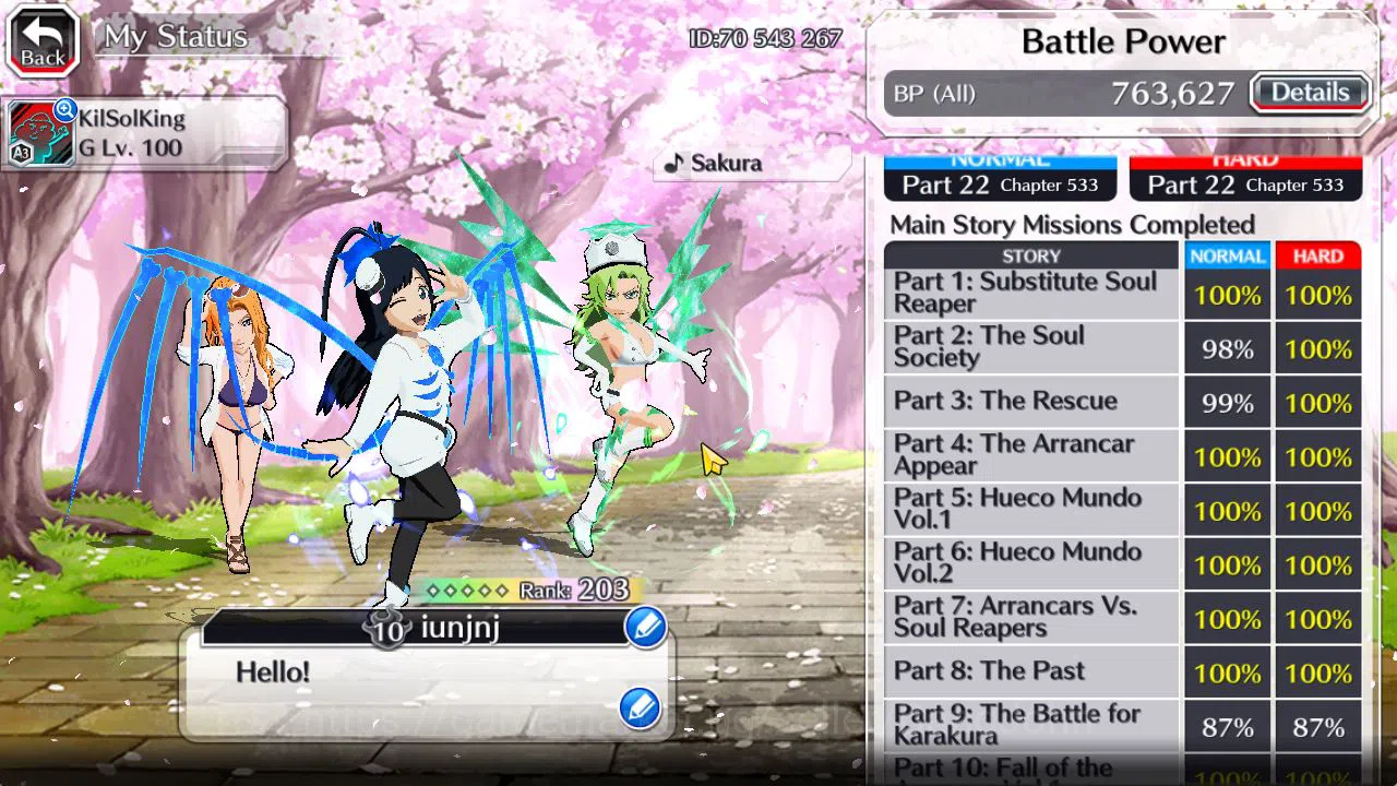 Bleach: Brave Souls Accounts [GLOBAL]52K Orb|TYBW26[Giselle,Candice],TYBW25[Ury image 20