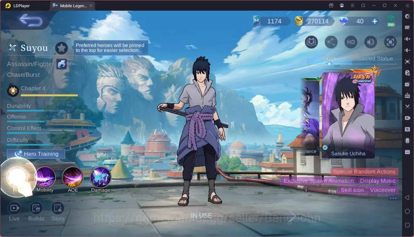 Mobile Legends: Bang Bang Accounts Global|Hero 132|Skin 367|Exalted|Legend GS|Naruto  image 9
