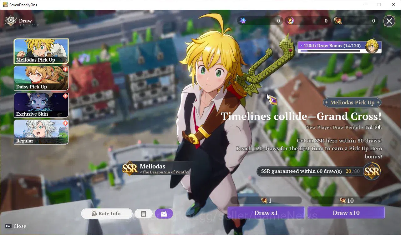 The Seven Deadly Sins: Origin Accounts EUROPE |3 SSR| Meliodas, Diane, Guila + 3 SR |Fres image 7