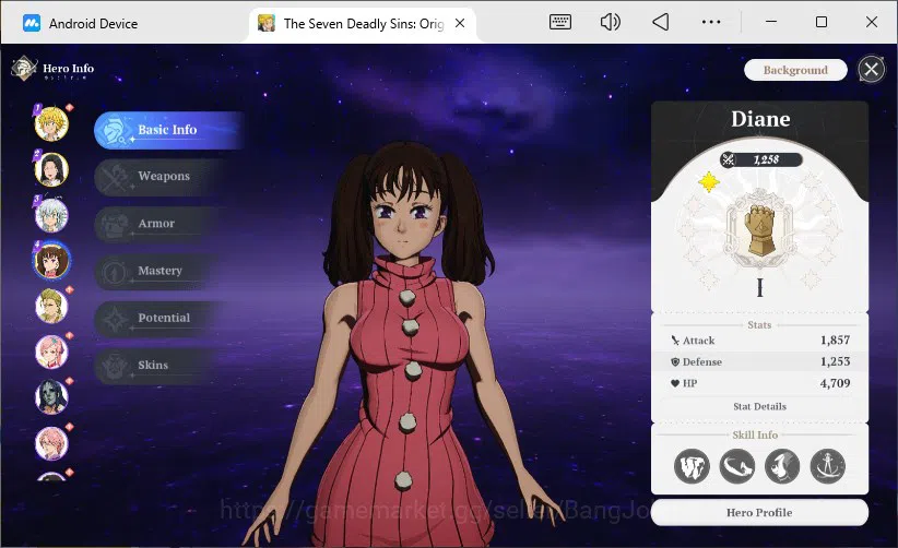 The Seven Deadly Sins: Origin Accounts SEA | Lv15 Starter-Mid | 3SSR Meliodas P1, Diane P image 2