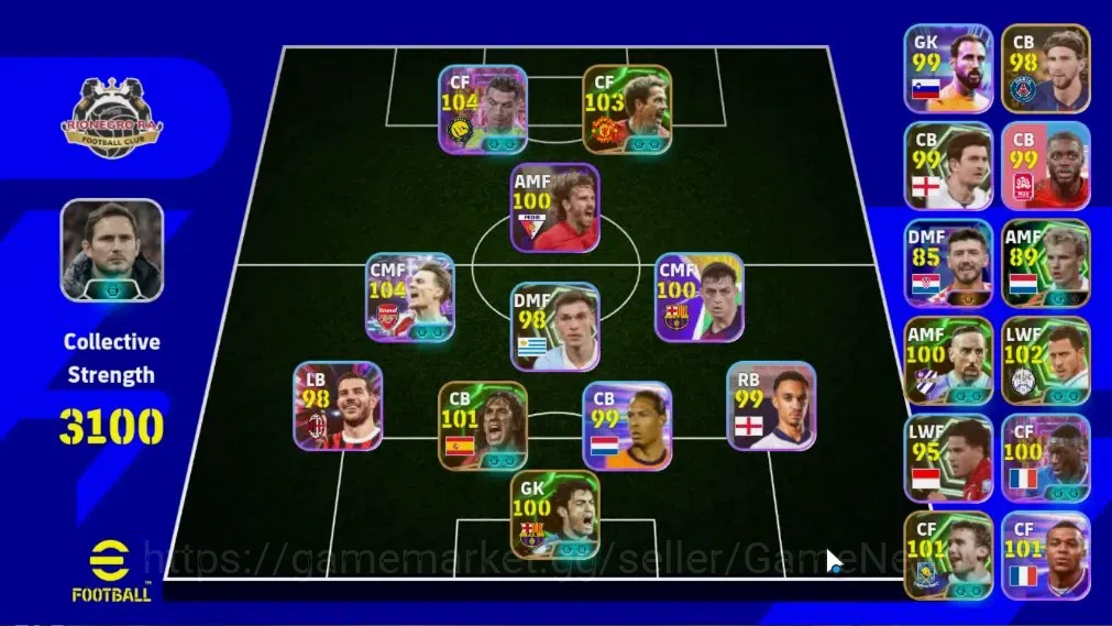 eFootball Accounts Legends & Iconic Players Android|7 Epic Michael Owen,Eden Hazard,Carles Puyol,Vitor Baia|6 Show Time 1