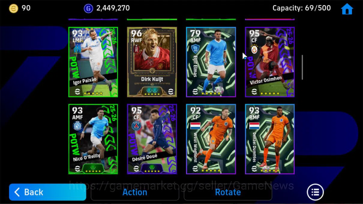 eFootball Accounts Mobile|Willpower(DirkKuijt),PhenomeFinish(VanNiste image 2