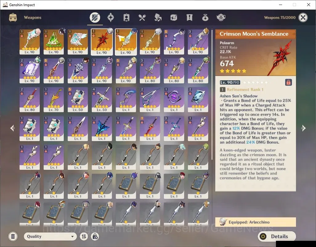 Genshin Impact Accounts ASIA|AR 58|6 Limited+6(*5Wep)|(Zibai C2,Arlecchino image 13