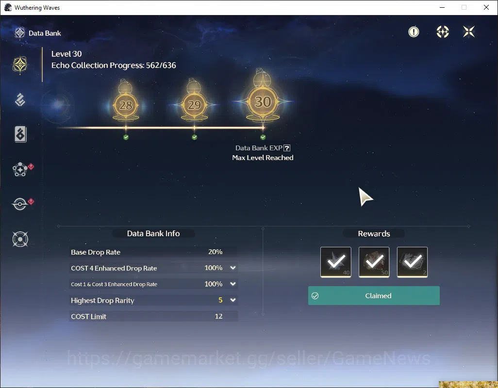 Wuthering Waves Accounts Starter SEA|UL 47|28K Astrite+105 Lustrous|2 Limited|[Luuk Herssen,Galbrena]+Sign|DB Lv30|Female 3
