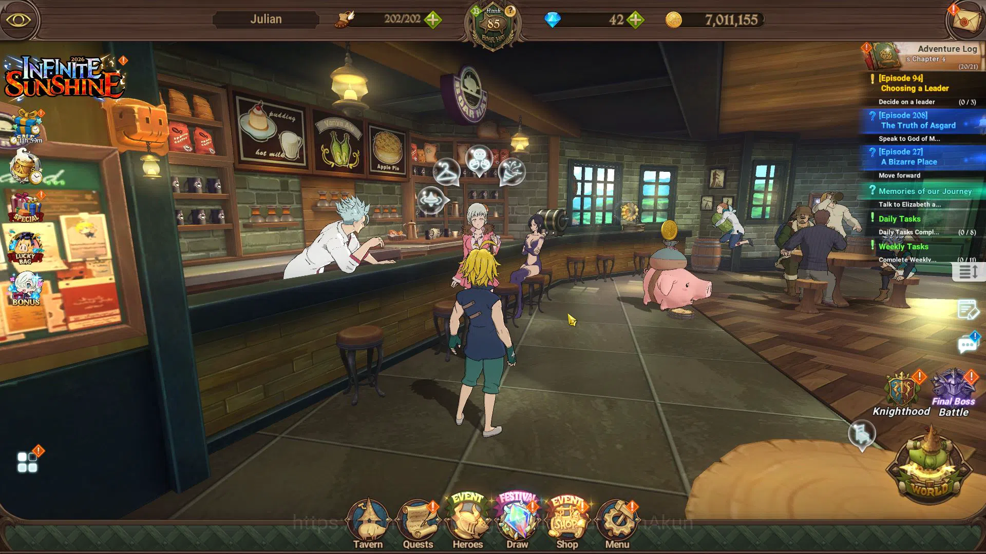 The Seven Deadly Sins: Grand Cross Midgame Asia|3,9M CC|2 LR+11 UR+13 LS|Cusack6/6,Tristan4/6 image 1