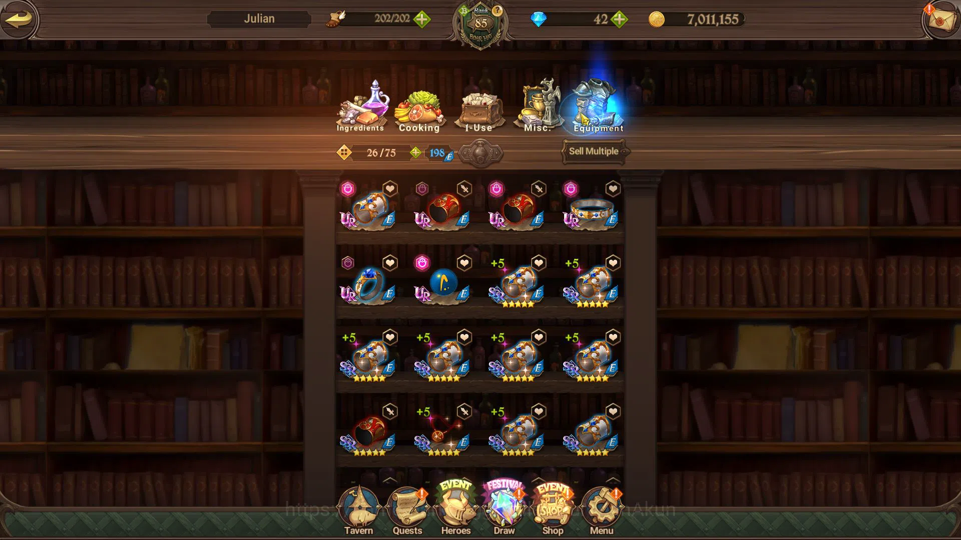The Seven Deadly Sins: Grand Cross Accounts Midgame Asia|3,9M CC|2 LR+11 UR+13 20
