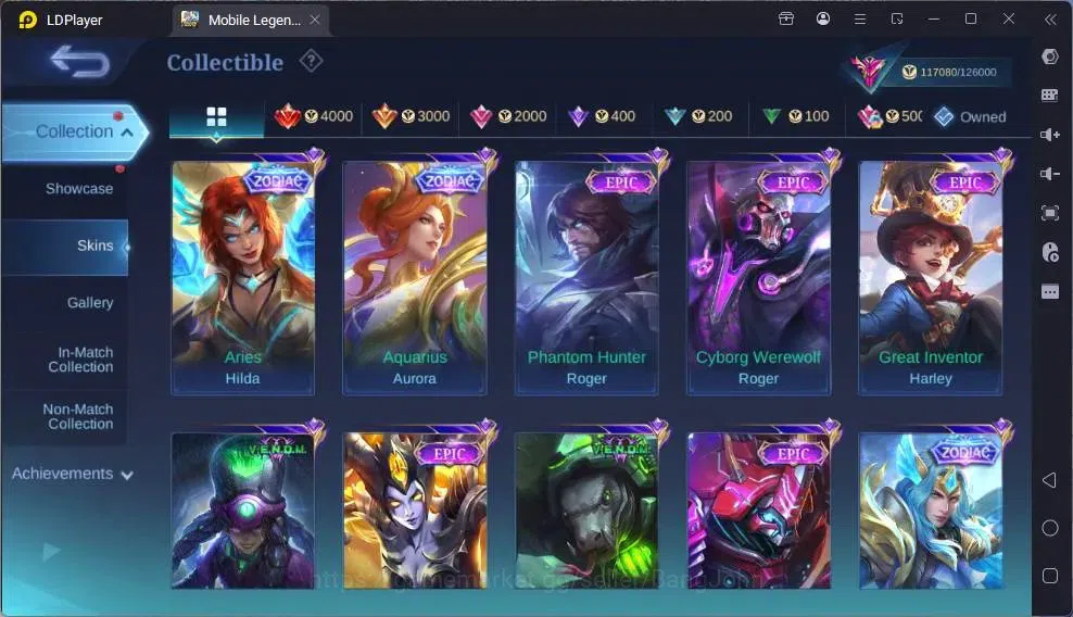 Mobile Legends: Bang Bang Accounts Global|Hero 132|Skin 360|Renowned|Legend Gusion|Co image 11