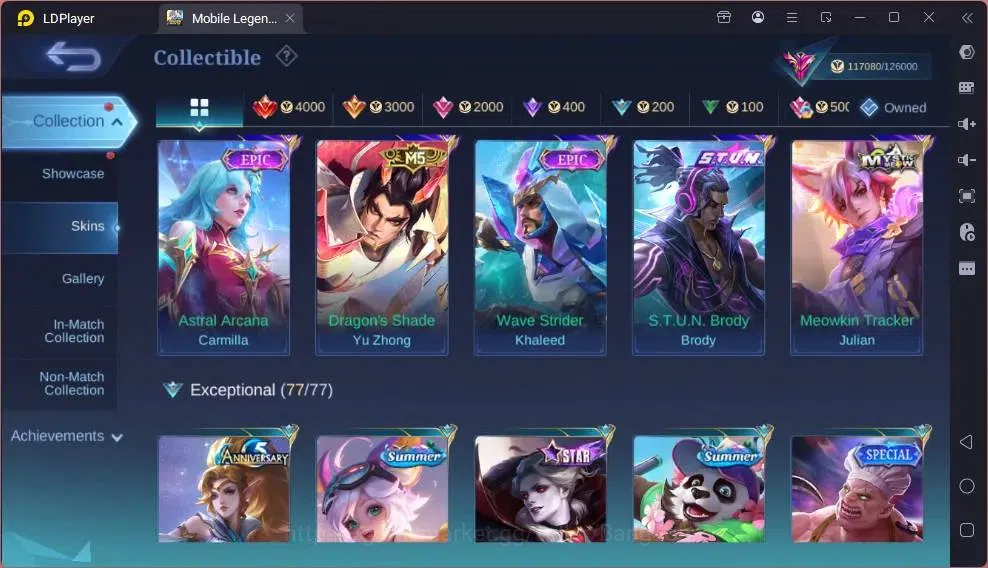 Mobile Legends: Bang Bang Accounts Global|Hero 132|Skin 360|Renowned|Legend Gusion|Co image 5