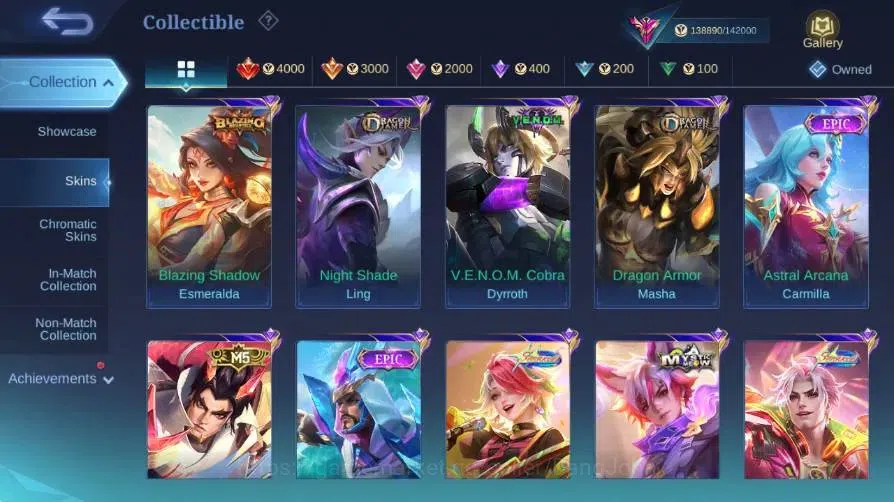 Mobile Legends: Bang Bang Accounts Global|Skin445|Exalted|Legend Alucard|Collector Al image 6