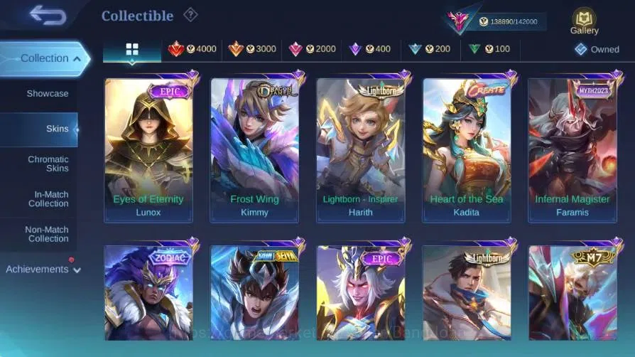 Mobile Legends: Bang Bang Accounts Global|Skin445|Exalted|Legend Alucard|Collector Al image 8