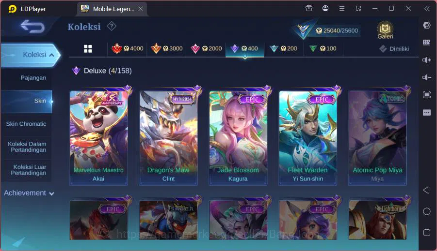 Mobile Legends: Bang Bang Accounts Hero 96|Skin 145|Kof Karina,Anniv Akai,Mythic Clin image 16