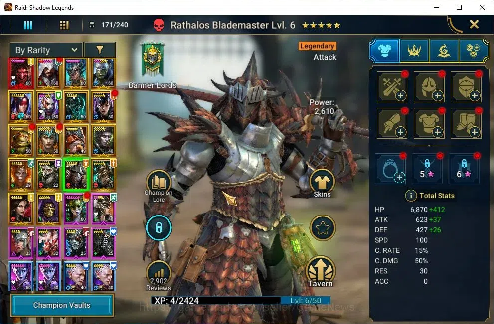Raid: Shadow Legends Accounts Lv51 916 Power|1 Mythic[Komidus]+17 Legendary(Ezio image 10