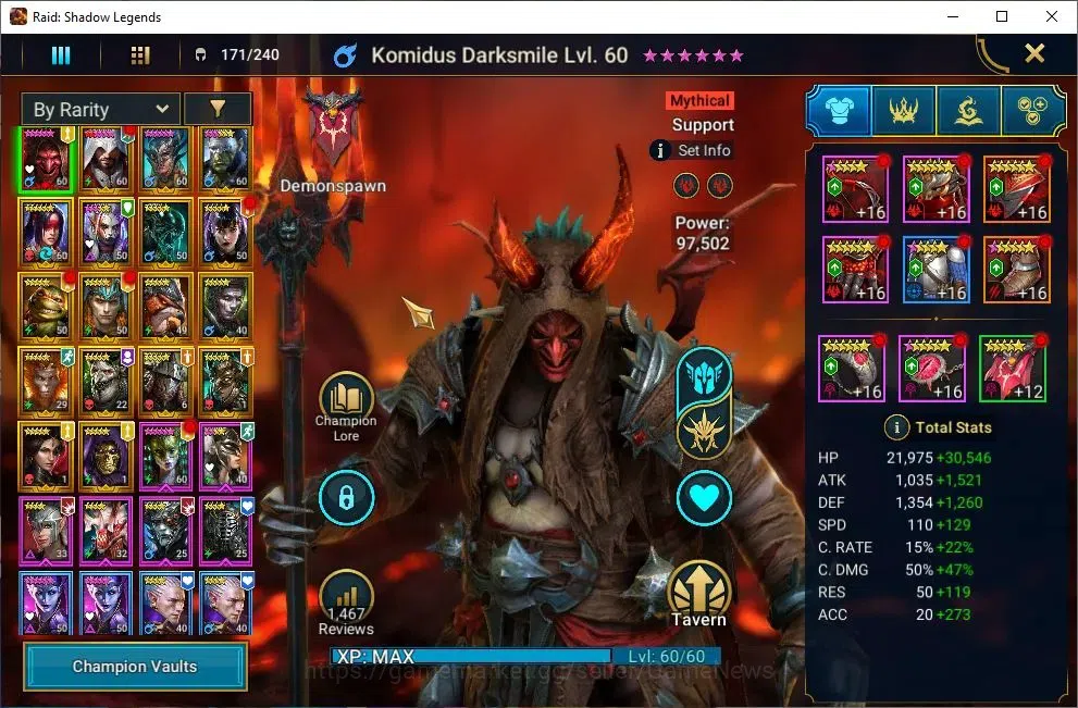 Raid: Shadow Legends Accounts Lv51 916 Power|1 Mythic[Komidus]+17 Legendary(Ezio image 3