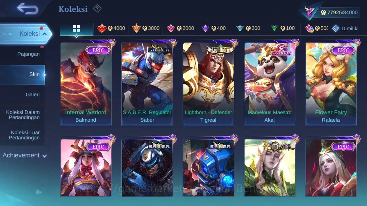 Mobile Legends: Bang Bang Accounts GLOBAL Hero 132 Skin 298 | Legend Lunox | Aspirant image 4