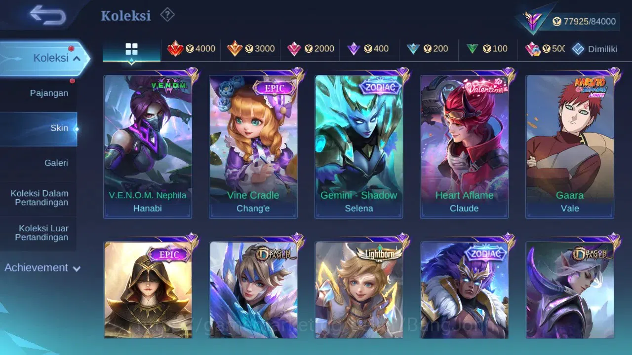 Mobile Legends: Bang Bang Accounts GLOBAL Hero 132 Skin 298 | Legend Lunox | Aspirant image 6