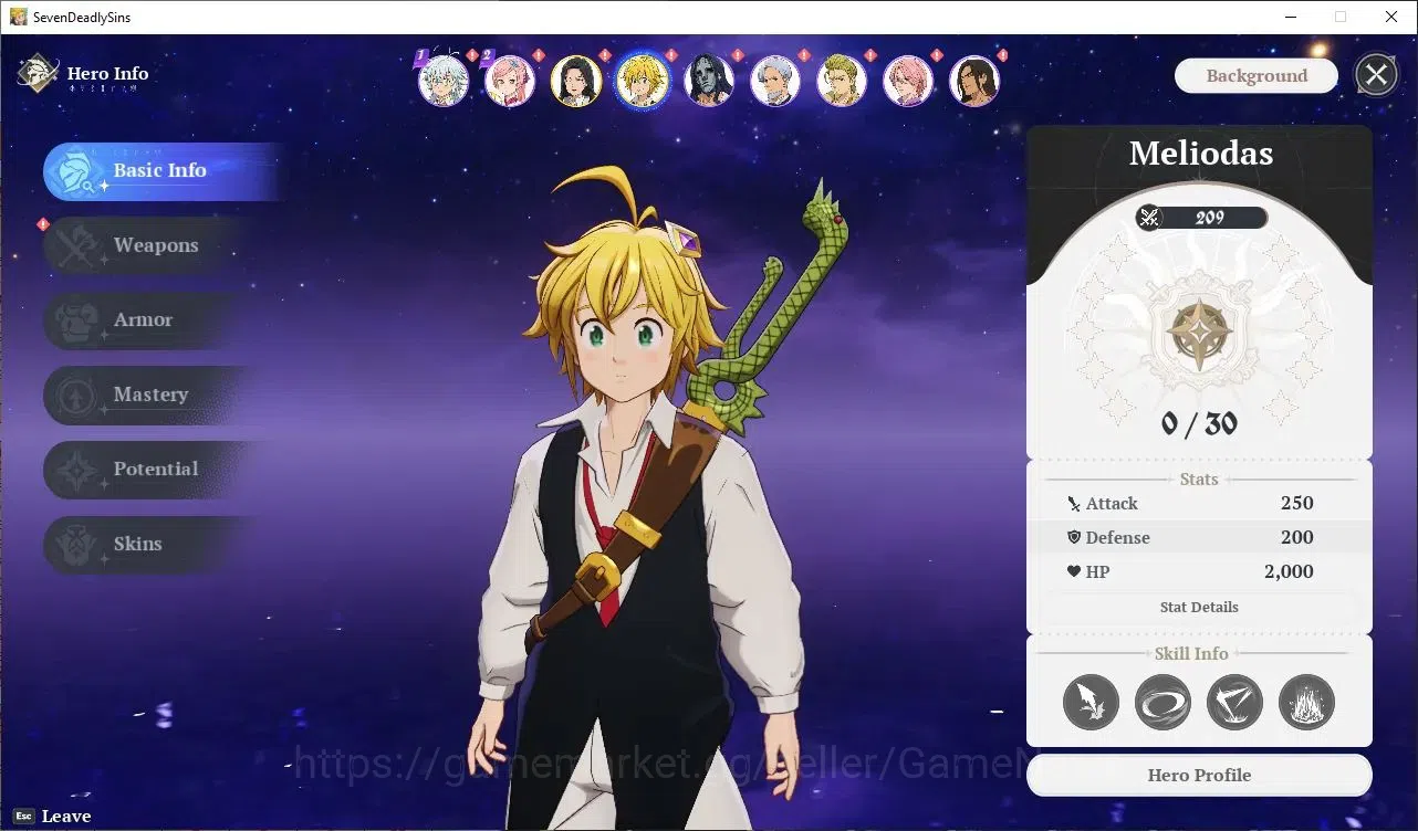 The Seven Deadly Sins: Origin Accounts EUROPE |Fresh Starter Lvl 2|2 SSR| Meliodas, Guila image 1