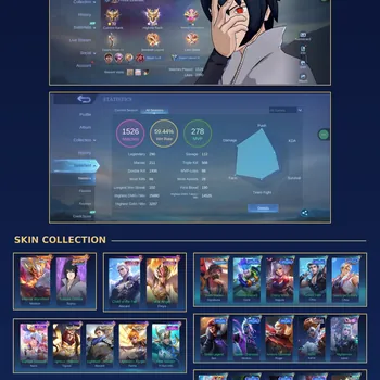 Mobile Legends: Bang Bang Accounts Rare Skin [GUARANTEE] EX IMMORTAL | MOSKOV ALL STARS | SASUKE SUYOU | LUCKY BOX FREYA