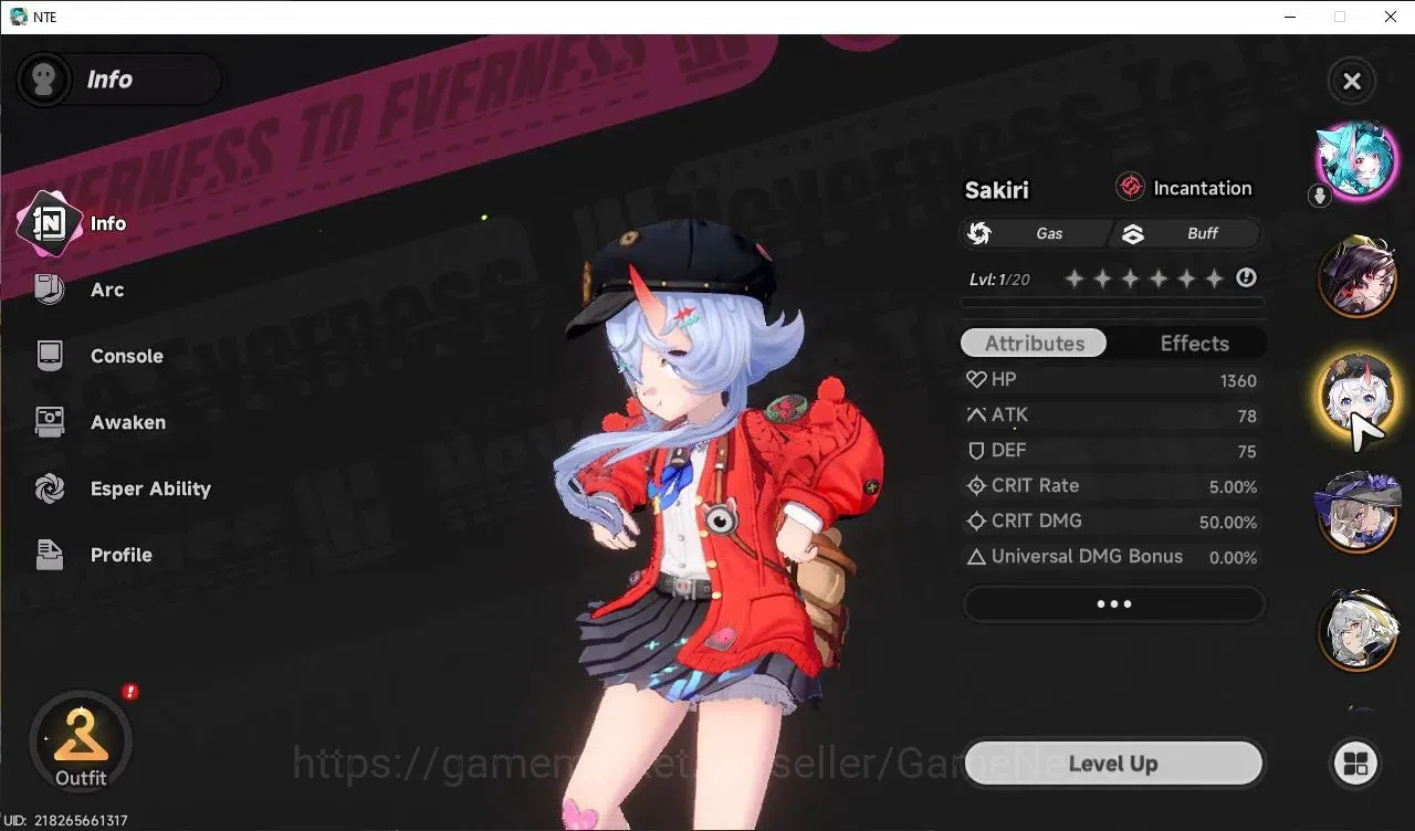 Neverness to Everness Accounts Global Europe |HL 3| 4 SSR Hotori, Sakiri, Jiuyuan, Hathor |5 SR [Skia,Haniel,Aurelia]|Male 5
