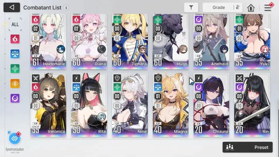 Chaos Zero Nightmare Accounts ASIA|Lv55|13 SSR[(HeidemarieM2,Mei Lin,Veronica)+S image 3