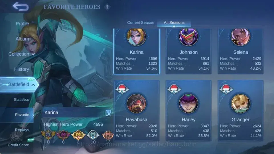 Mobile Legends: Bang Bang Accounts Global Hero 132 Skin 294|ANN Karrie|Sanrio Floryn| image 4
