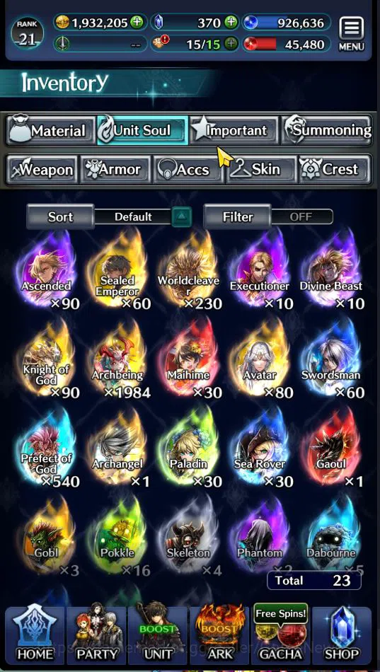 Last Cloudia Accounts GLOBAL| Rank 21 | Top Tier Units (Lougseus GoR Wor image 6