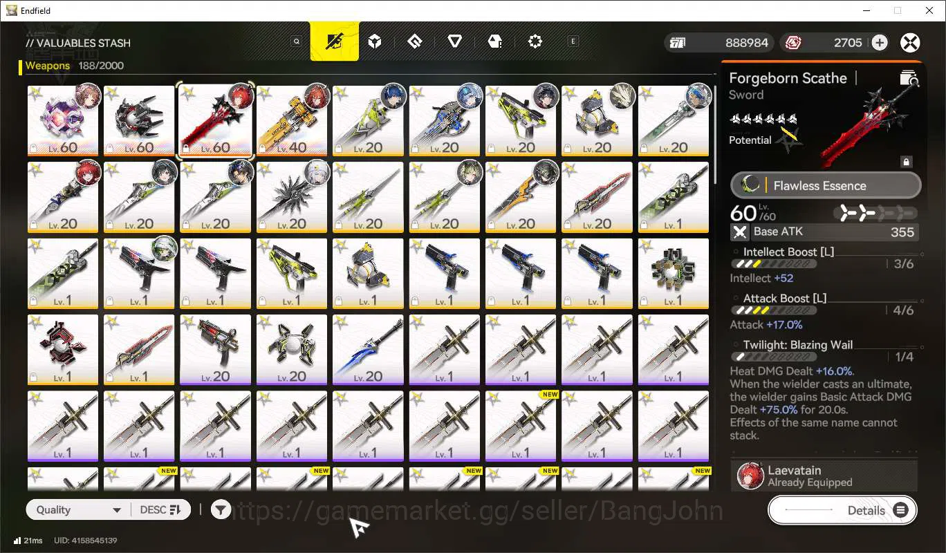 Arknights: Endfield Accounts Lv47 | ASIA | MidGame | Laevantain+Sign,Ardelina+S image 7