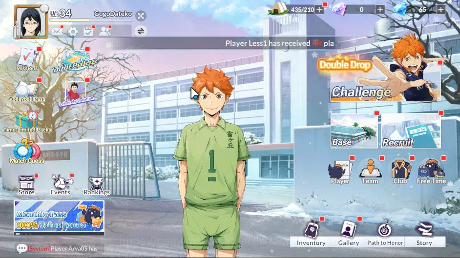 HAIKYU!! FLY HIGH Accounts SEA Lvl 34| 1 SP [Yu Nishinoya + Memo] 1 UR[Tobio Kageyama + Memo] +10 8