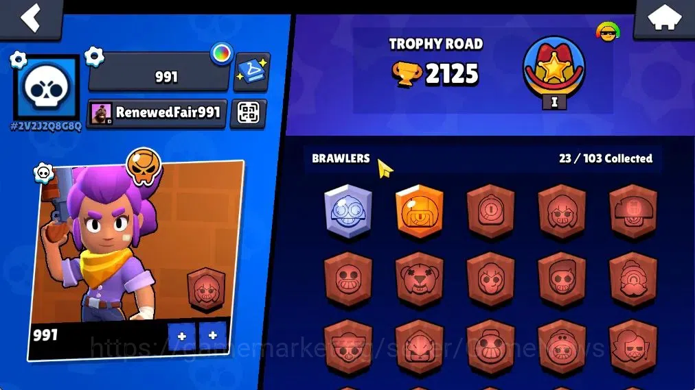 Brawl Stars Accounts 2125 Trophy|23 Brawlers 3 Max(Edgar,Stu,Carl)|3370 image 2
