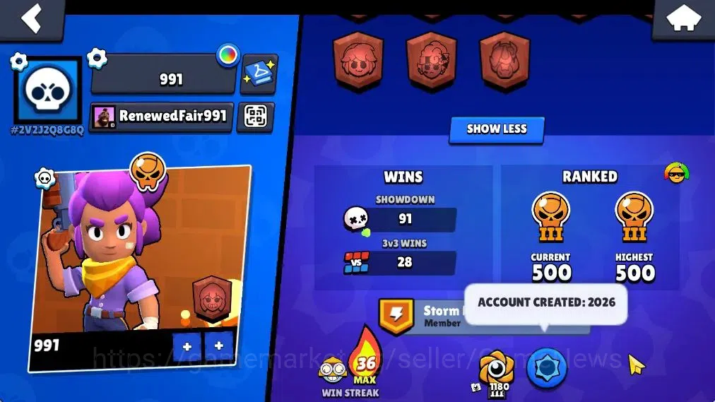 Brawl Stars Accounts 2125 Trophy|23 Brawlers 3 Max(Edgar,Stu,Carl)|3370 image 3