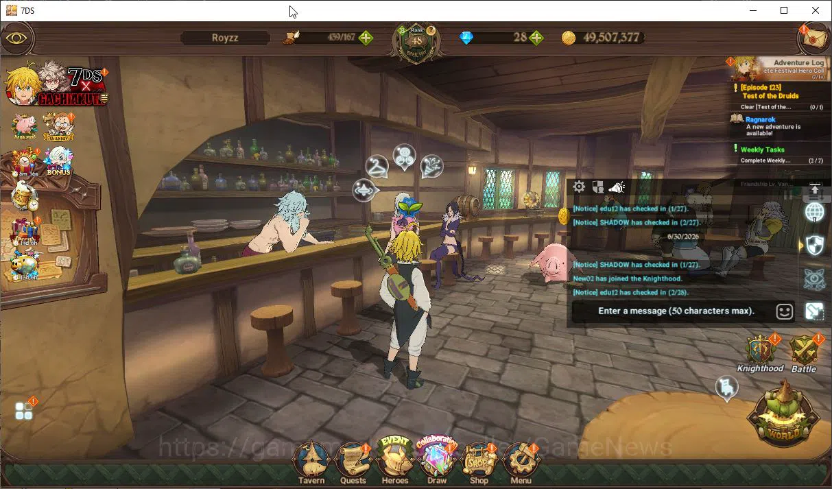 The Seven Deadly Sins: Grand Cross Accounts Midgame Global|2,1M CC|217 LS|1 LR+7 UR+FullColab 1