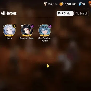 Epic Seven Accounts Starter GLOBAL UnVerif|New Era|3 ML(Lisete,SP Politis,Remnant Violet)+TA Coli,Ruiza,Etc|Poh ON|Abys F