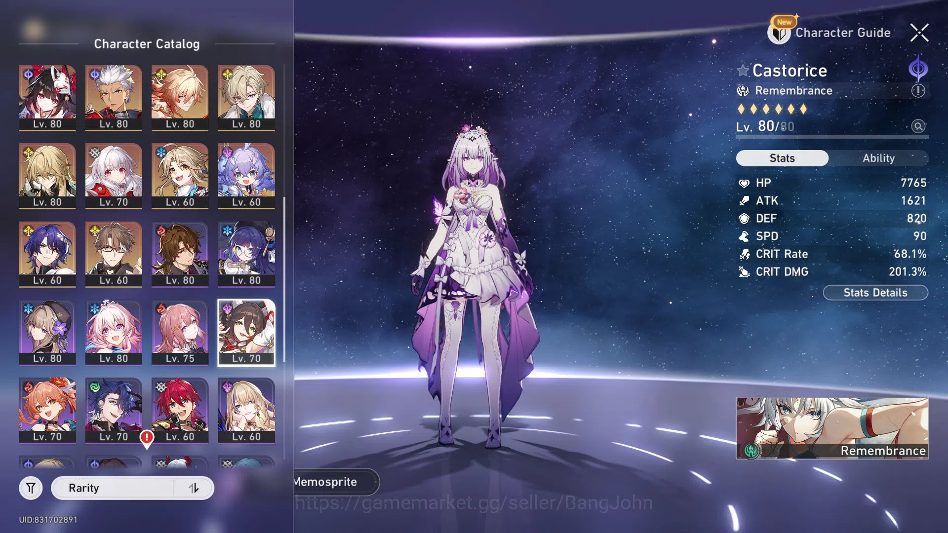 Honkai Star Rail Accounts ASIA | TL 70 | 19 Limit | Castorice | Cyrene | M7 image 16