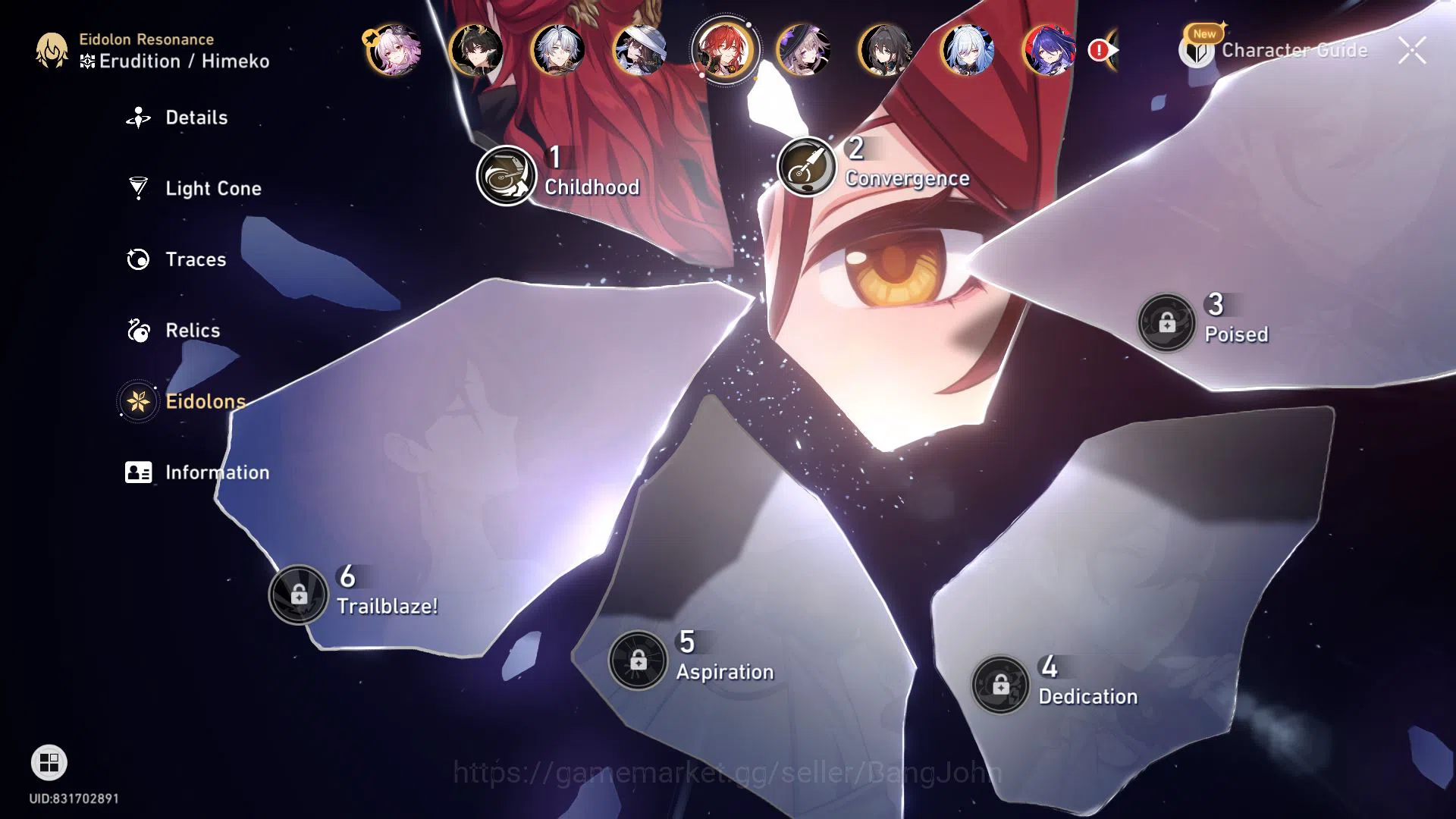 Honkai Star Rail Accounts ASIA | TL 70 | 19 Limit | Castorice | Cyrene | M7 image 2