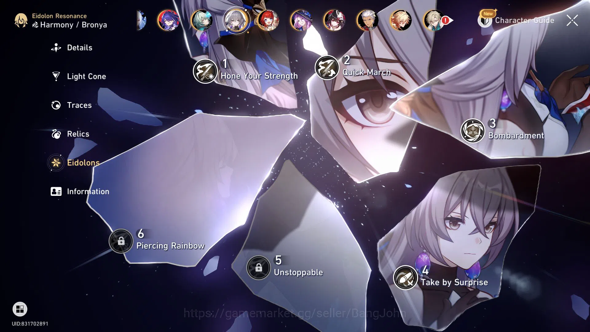 Honkai Star Rail Accounts ASIA | TL 70 | 19 Limit | Castorice | Cyrene | M7 image 3
