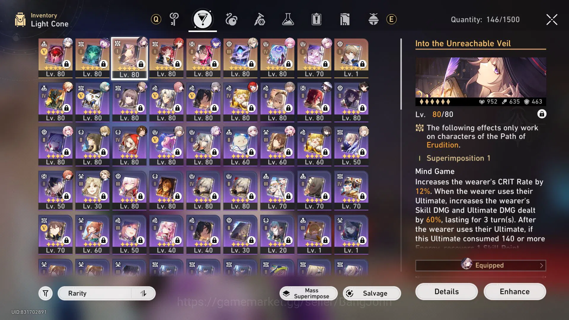 Honkai Star Rail Accounts ASIA | TL 70 | 19 Limit | Castorice | Cyrene | M7 image 6