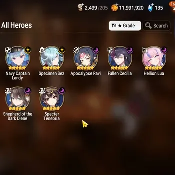 Epic Seven Accounts Limited Hero Asia UnVerif|7 ML(Sheperd Dark Diene,Specter Tenebria,NC