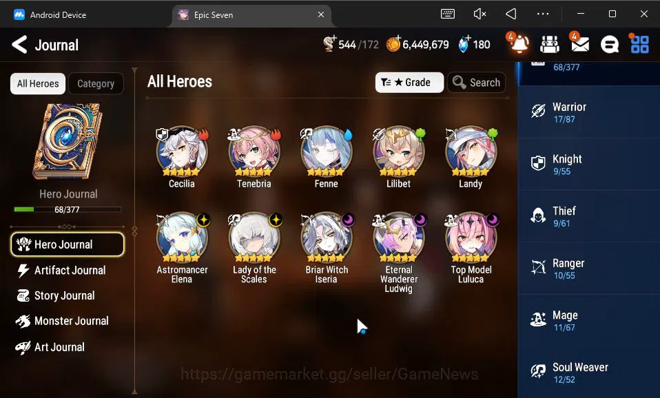 Epic Seven Accounts GLOBAL Unverif|New Era|5 ML(LOTScales,EW Ludwig,A image 14