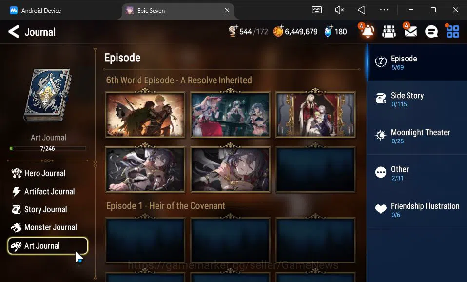 Epic Seven Accounts GLOBAL Unverif|New Era|5 ML(LOTScales,EW Ludwig,A image 2
