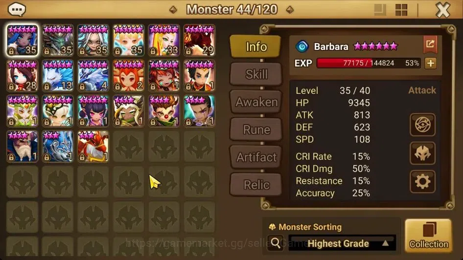 Summoners War: Sky Arena Accounts GLOBAL Lv 41|1 LD[Laima]|17 Total NB5[Ereshion,Cho image 11