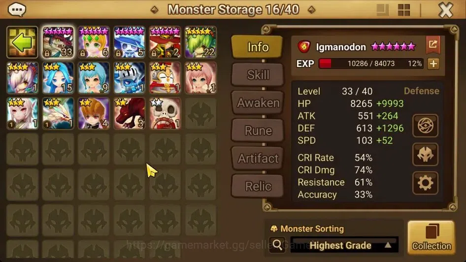 Summoners War: Sky Arena Accounts GLOBAL Lv 41|1 LD[Laima]|17 Total NB5[Ereshion,Cho image 12